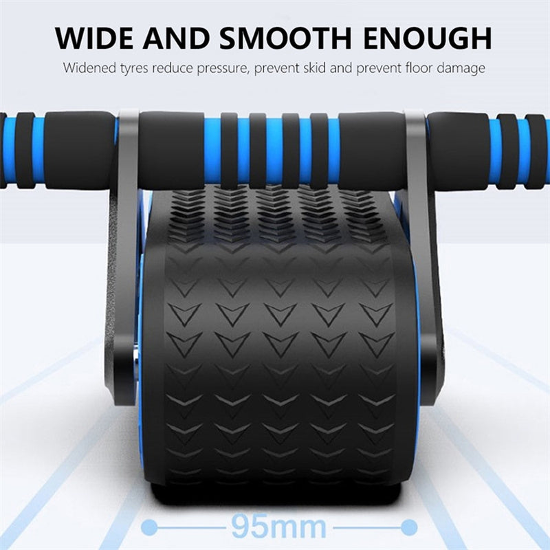 Double Wheel Abdominal Exerciser Women Men Automatic Rebound Ab Wheel