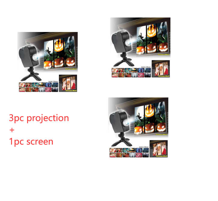 Halloween Christmas Laser Projector 12 Movies Disco Light Mini Window