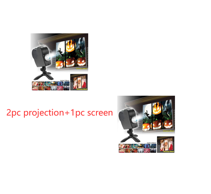 Halloween Christmas Laser Projector 12 Movies Disco Light Mini Window