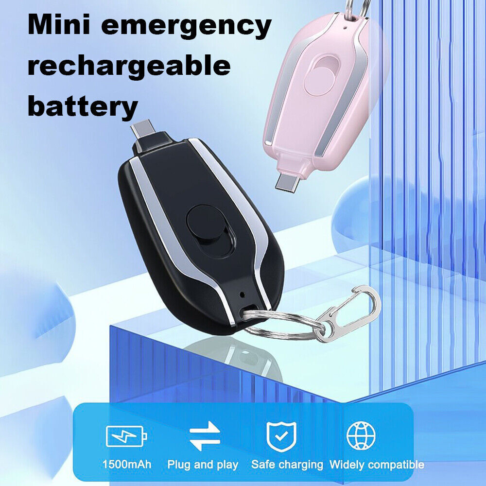 Backup Mini Keychain Emergency Power Bank Charger