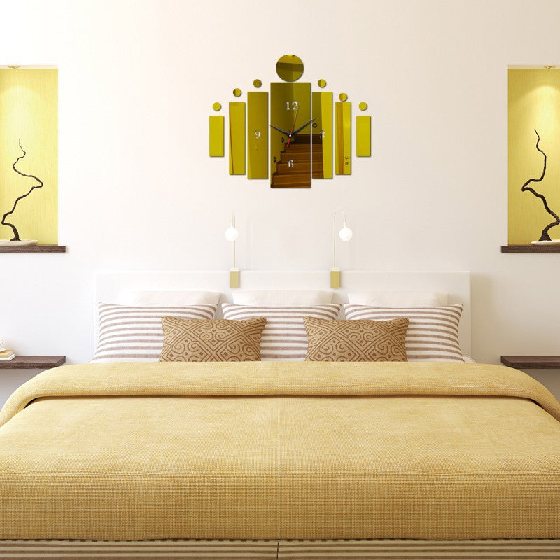 DIY Creative Acrylic Mirror Wall Sticker Decoration Wall Clock