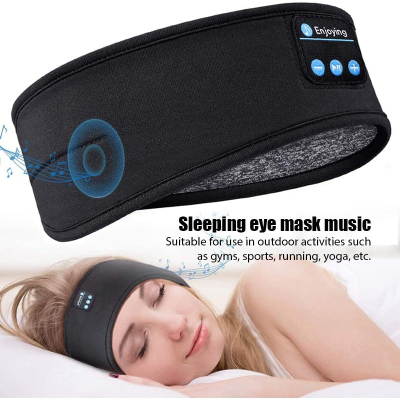 Wireless Bluetooth Sleeping Headphones Headband Thin Soft Elastic Comf