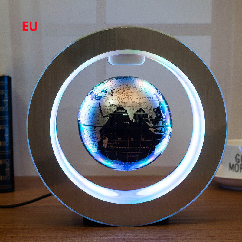 Round LED World Map Floating Globe Magnetic Levitation Light Anti Grav