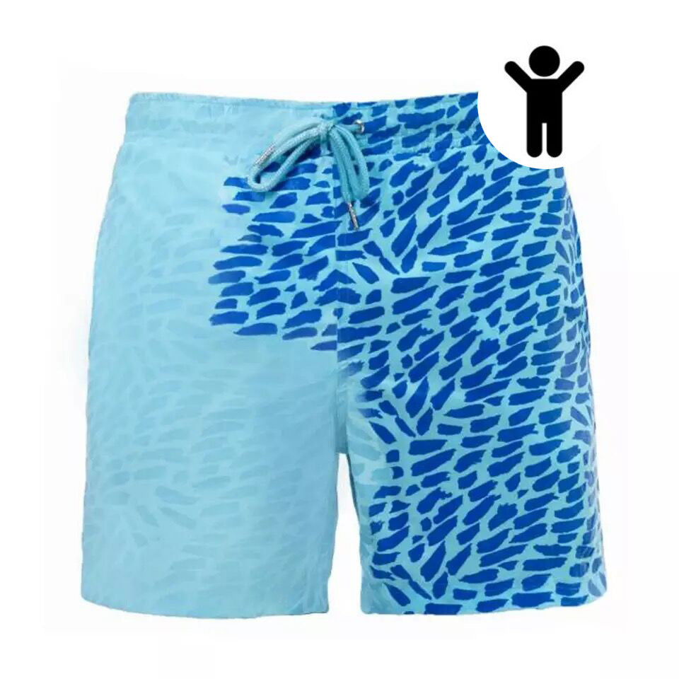 Magical Change Color Beach Shorts Summer Men Swimming Trunks Swimwear Swimsuit Quick Dry