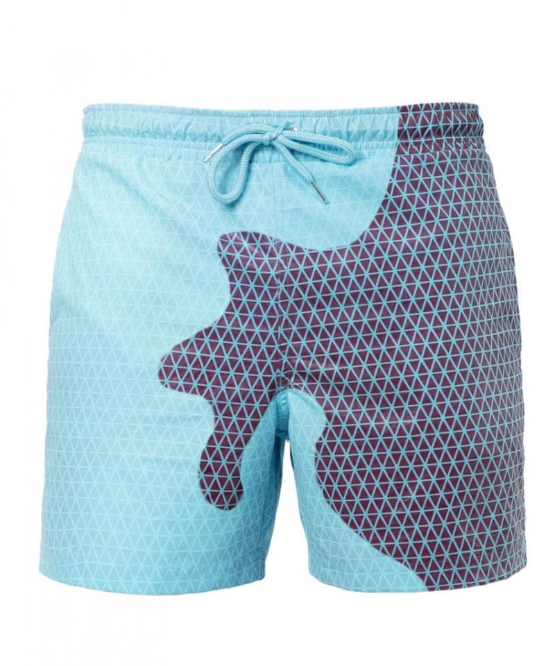 Magical Change Color Beach Shorts Summer Men Swimming Trunks Swimwear Swimsuit Quick Dry