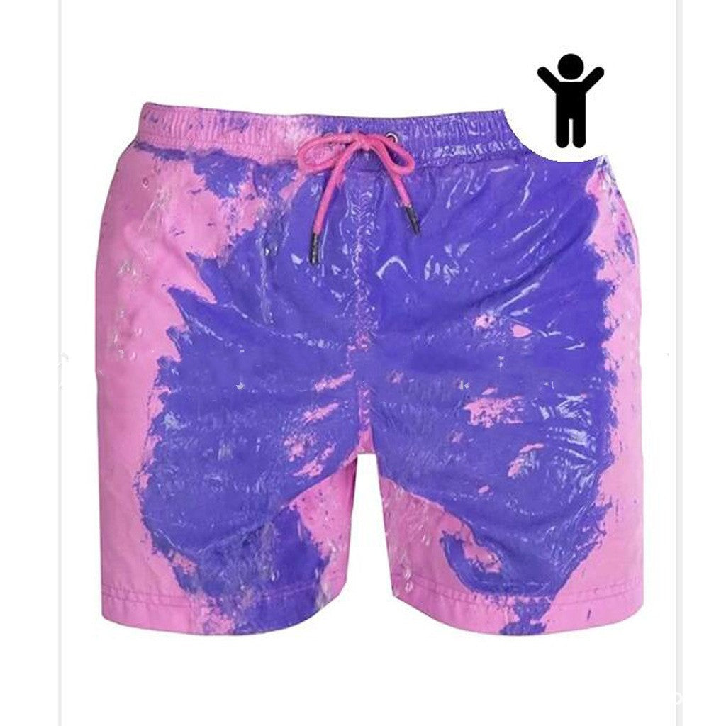 Magical Change Color Beach Shorts Summer Men Swimming Trunks Swimwear Swimsuit Quick Dry