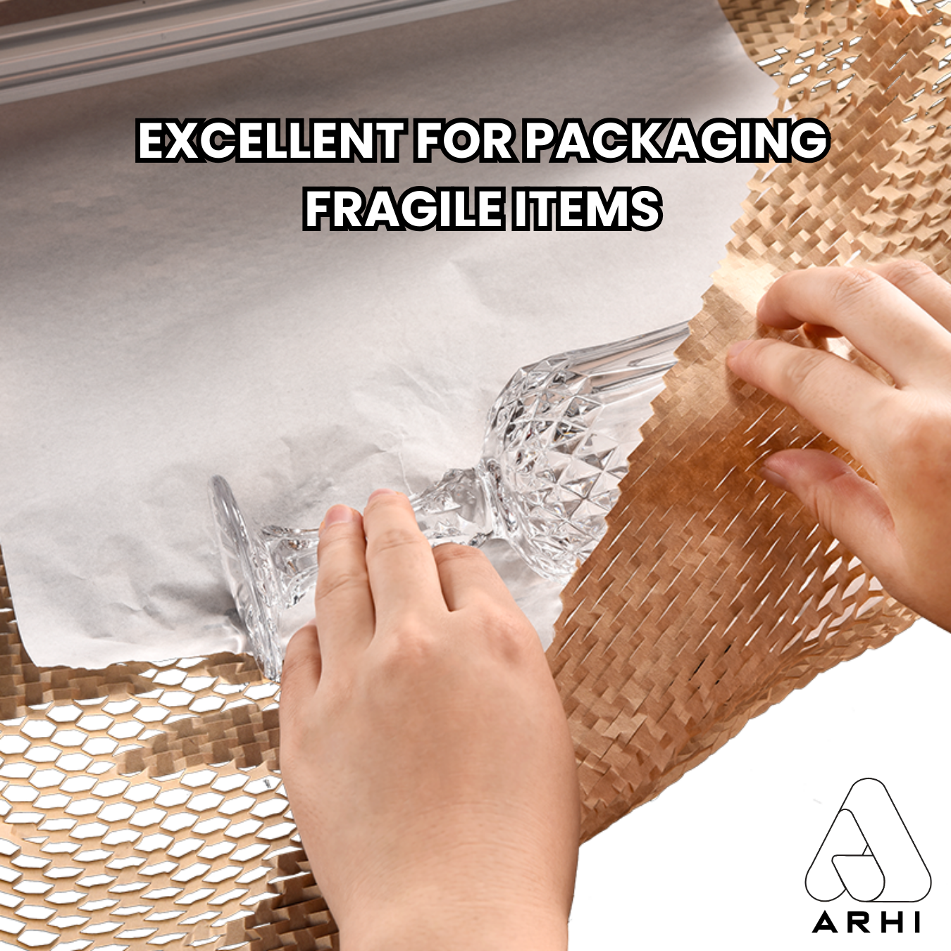 ARHI Honeycomb Packing Paper 12"x200' for Packing Moving & Gifts | Free Shipping