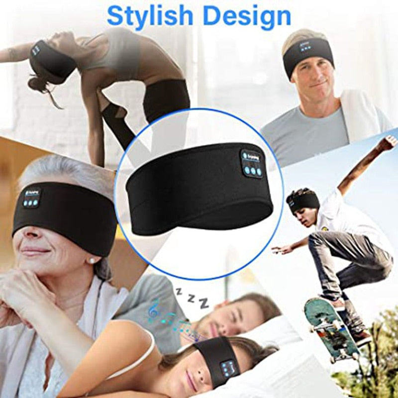 Wireless Bluetooth Sleeping Headphones Headband Thin Soft Elastic Comf