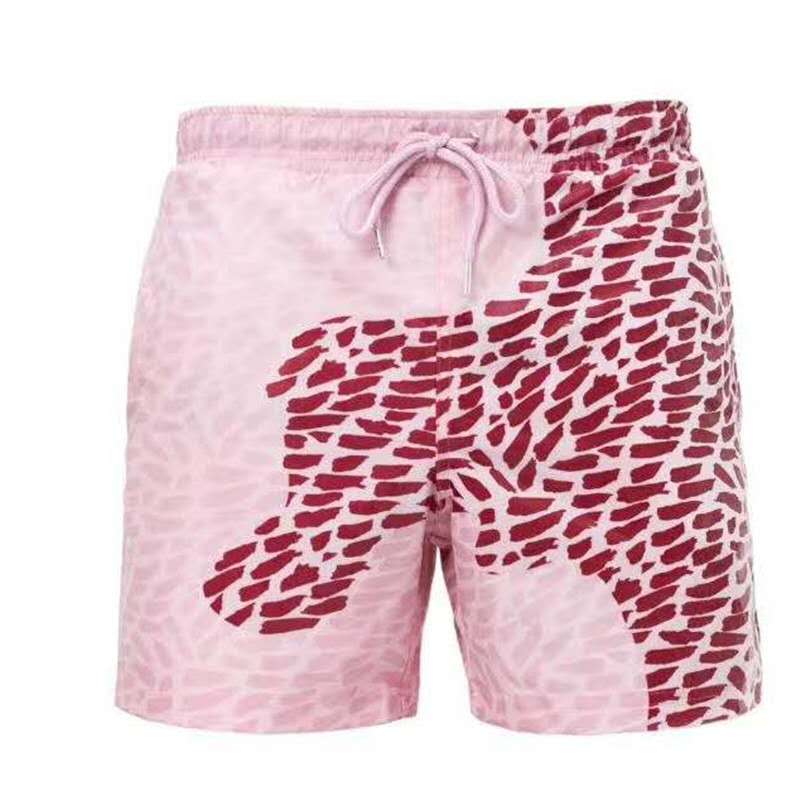 Magical Change Color Beach Shorts Summer Men Swimming Trunks Swimwear Swimsuit Quick Dry