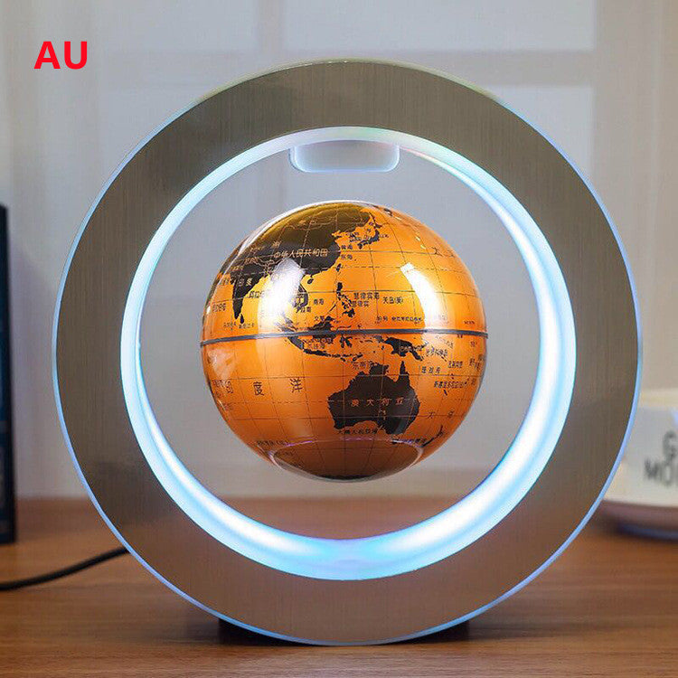 Round LED World Map Floating Globe Magnetic Levitation Light Anti Grav