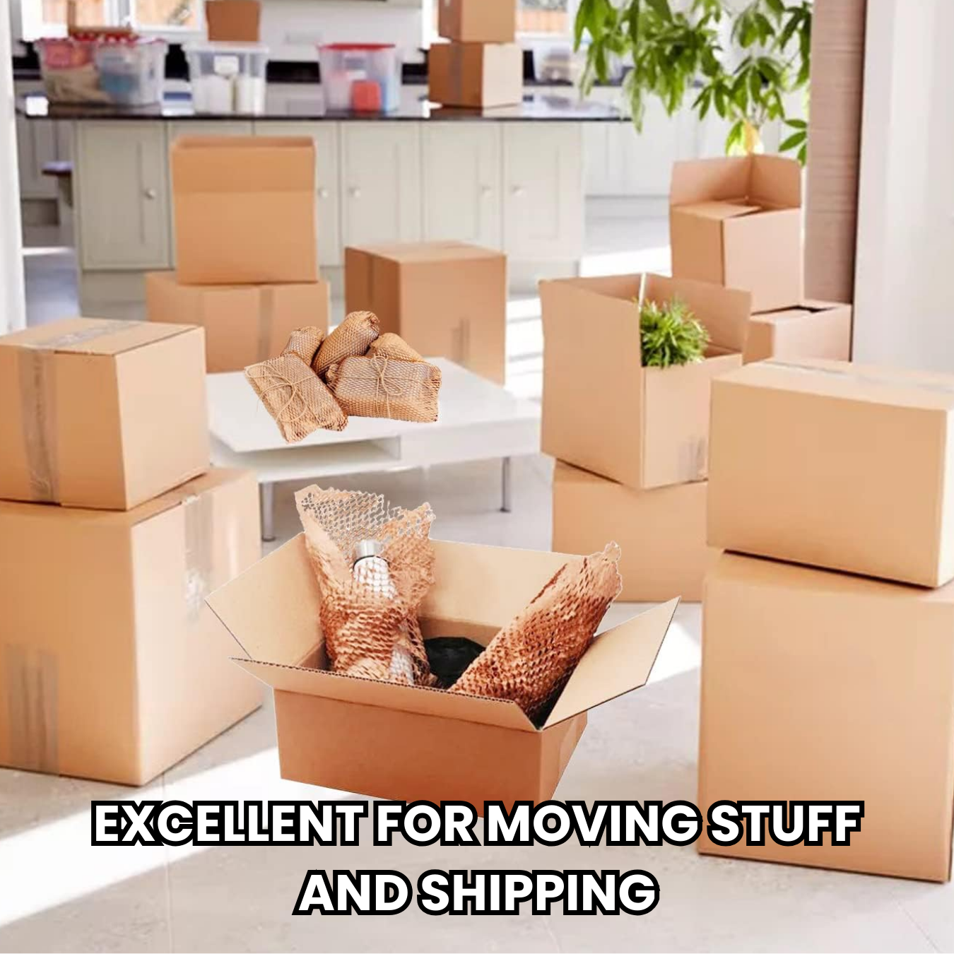 ARHI Honeycomb Packing Paper 12"x100' for Packing Moving & Gifts | Free Shipping