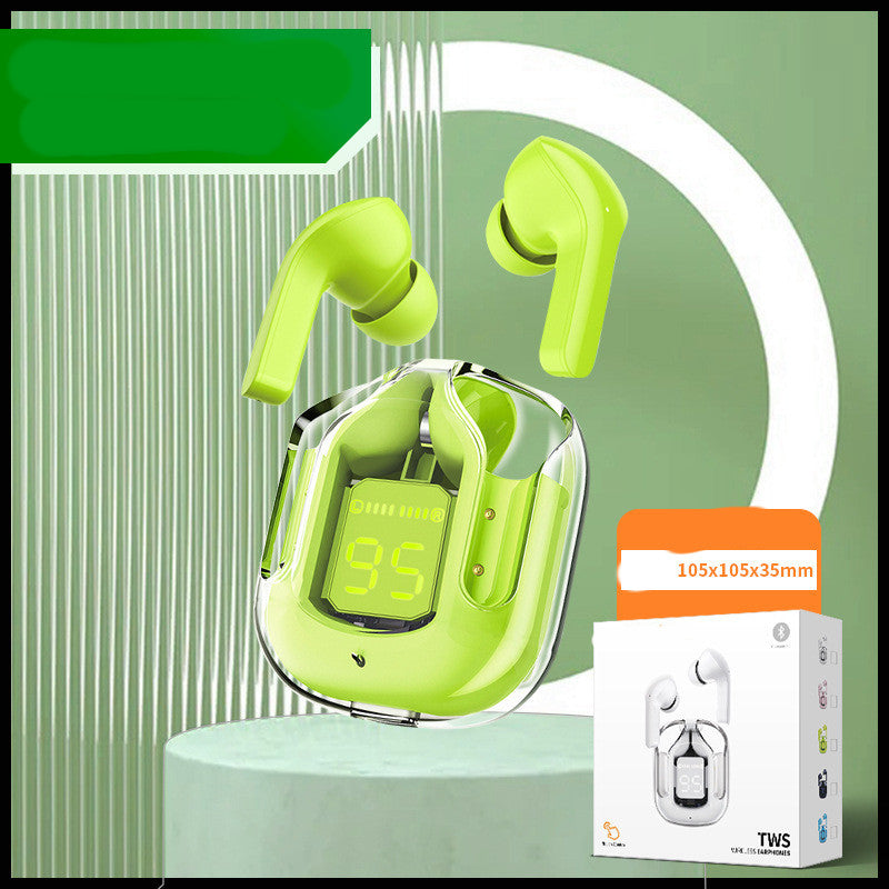 New Mini Transparent Wireless Bluetooth Headset Digital Display ENC No