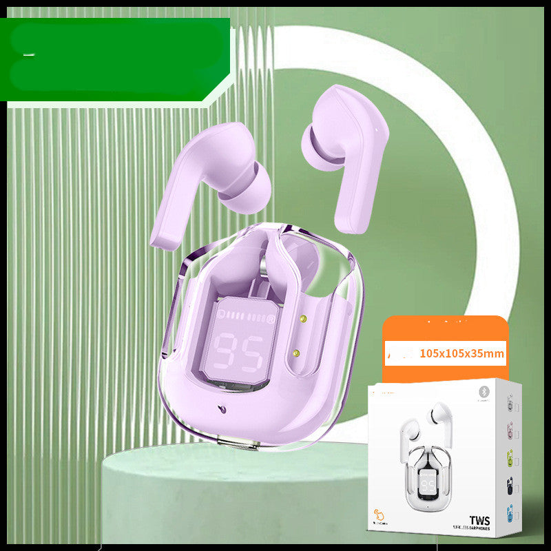 New Mini Transparent Wireless Bluetooth Headset Digital Display ENC No