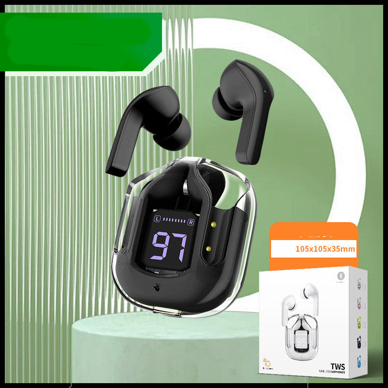 New Mini Transparent Wireless Bluetooth Headset Digital Display ENC No