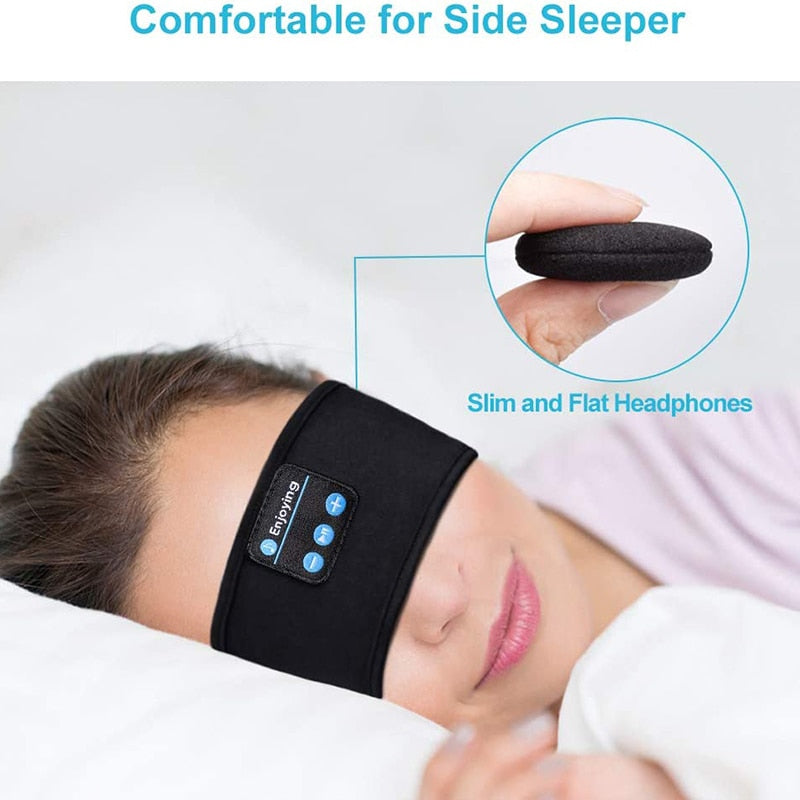 Wireless Bluetooth Sleeping Headphones Headband Thin Soft Elastic Comf