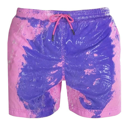 Magical Change Color Beach Shorts Summer Men Swimming Trunks Swimwear Swimsuit Quick Dry