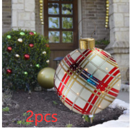 Christmas Ornament Ball Outdoor Pvc 60CM Inflatable Decorated Ball PVC Giant Big Large Balls Xmas Tree Decorations Toy Ball