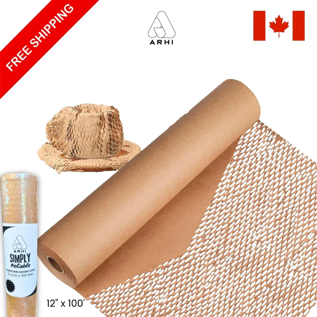 ARHI Honeycomb Packing Paper 12"x100' for Packing Moving & Gifts | Free Shipping