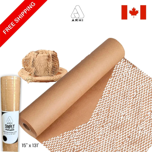 ARHI Honeycomb Packing Paper 15"x131' for Packing Moving & Gifts | Free Shipping