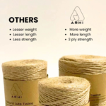ARHI 2000FT Natural Jute Twine Rope 2mm 3Ply for Gardening & Packing Craft USA - Image 3