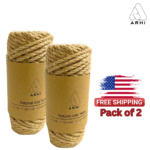 2 Pack ARHI 200FT Natural Jute Twine Rope 4mm 3Ply for Gardening & Packing Craft